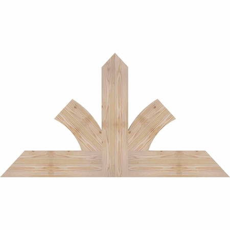 Ekena Millwork Richland Smooth Timber Gable Bracket, Douglas Fir, 48"W x 26"H x 1 1/2"D x 5 1/2"F, 13/12 Pitch GBW048X26X0206RIC00SDF